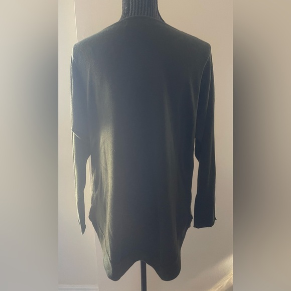 Orange Fashion Village Dark Green Wool Blend Pullover Sweater - Picture 5 of 13
